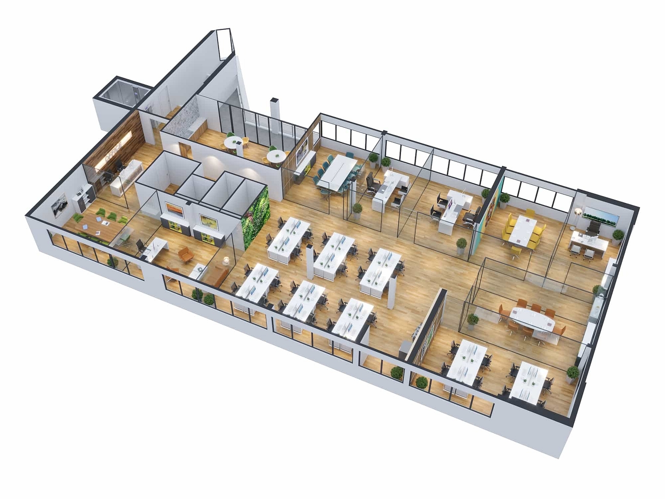 Floor Plan 3 D Office