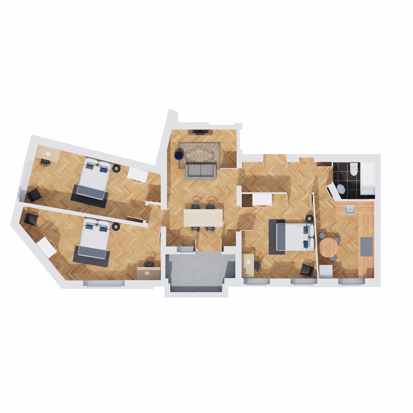 Floor Plan 3 D house