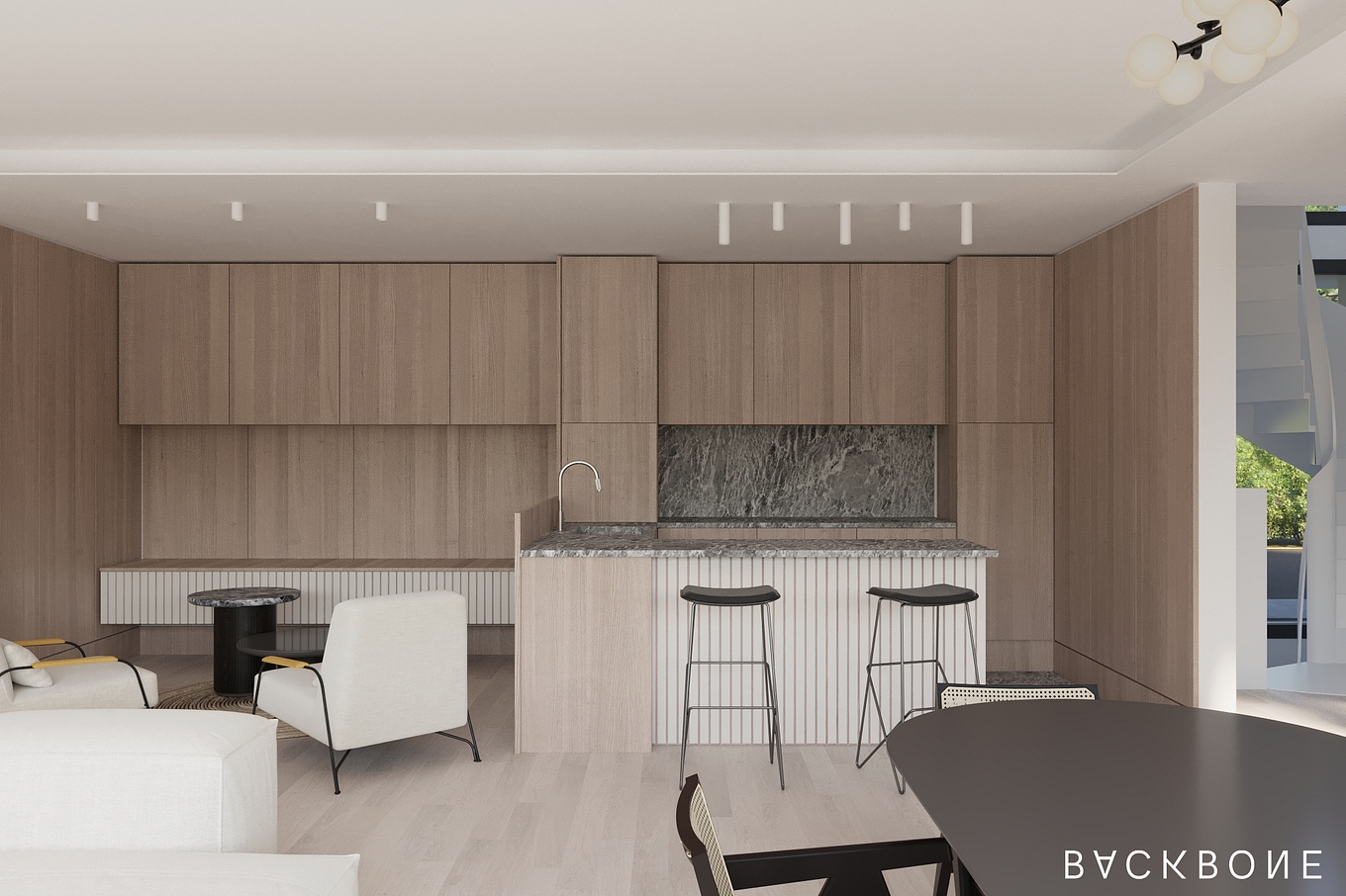 3D Rendering interior kitchen